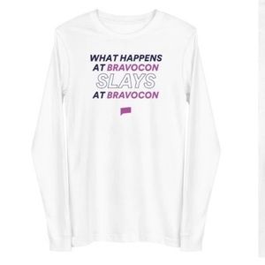 New What happens at BravonCon Slays in BravoCon Vegas T-shirt white small